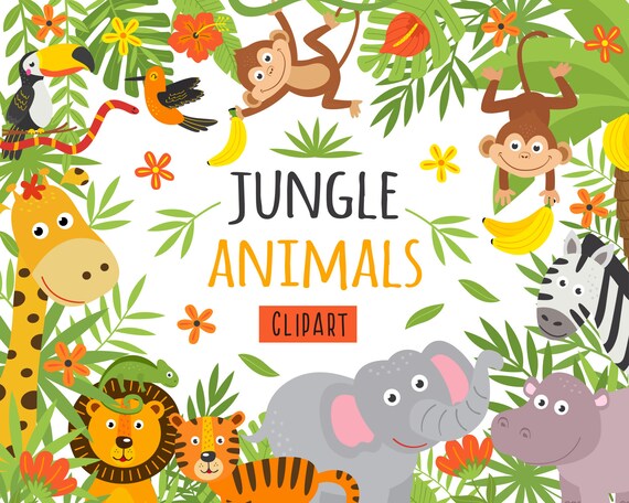 Jungle Animals SVG Set Safari Animals SVG Jungle friends | Etsy