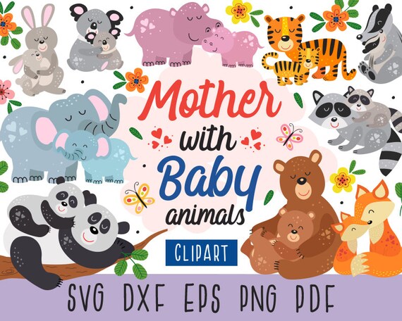 Download Mothers Day Svg Mother And Baby Clipart Baby Animal Svg Koala Etsy