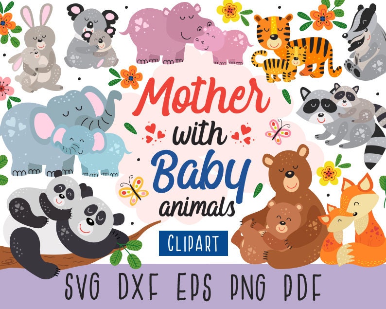 Mothers Day Svg Mother and Baby Clipart Baby Animal Svg Koala | Etsy