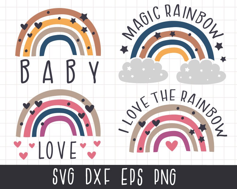 Download Rainbow svg files for cricut Rainbow clipart Rainbow baby ...
