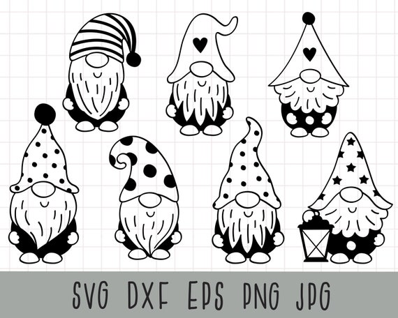 Gnomies Svg Cute Garden Gnome Svg Gnome Clipart Gnomes Etsy