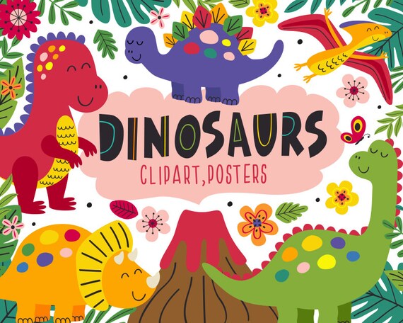 Baby Dinosaur Svg Dinosaur Clipart Dino Svg Dinosaur Poster Etsy