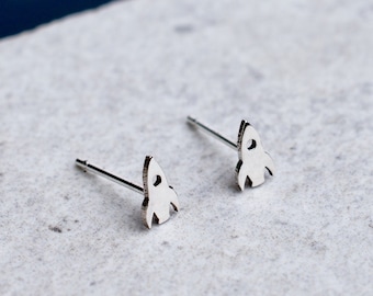 Handmade Silver Rocket Ship Stud Earrings, Space Rocket Earrings, Minimal Space Studs, Sterling Silver Rocket Space Earrings, Gift for Her