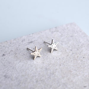 Handmade Silver Starfish Stud Earrings, Starfish Earrings, Cute Animal Studs, Small Silver Starfish Earrings, Animal Jewellery, Gift for Her image 3