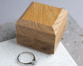 Handmade Wooden Ring Box, Engagement Ring Box, Wedding Ring Box, Proposal Ring Box