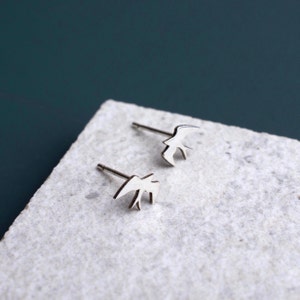 Handmade Silver Swallow Stud Earrings, Swallow Earrings, Animal Studs, Silver Swallow Studs, Animal Jewellery, Bird Earrings, Gift for Her image 6