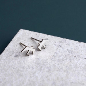 Handmade Silver Swallow Stud Earrings, Swallow Earrings, Animal Studs, Silver Swallow Studs, Animal Jewellery, Bird Earrings, Gift for Her image 2