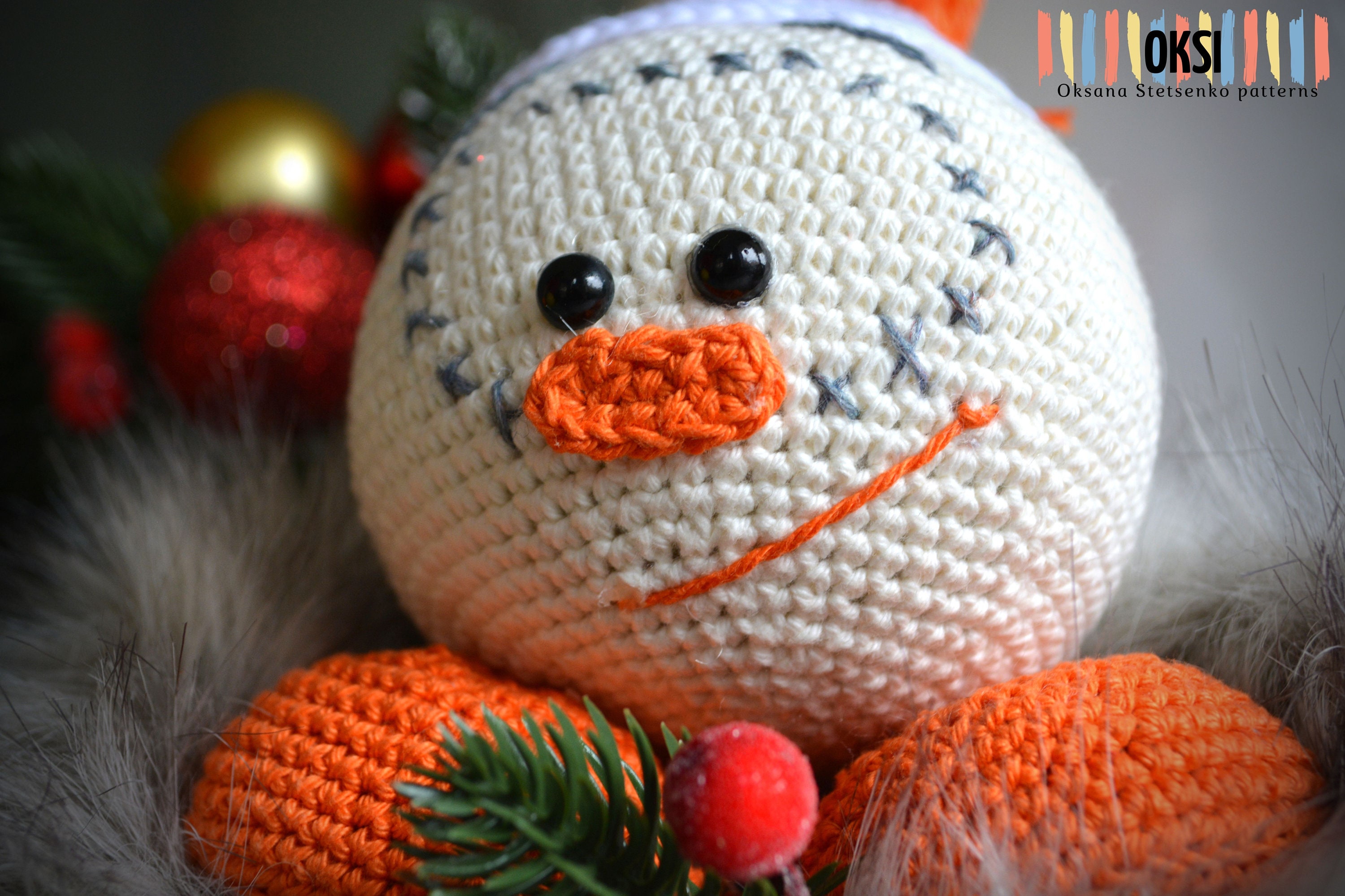 Snowball Crochet pattern PDF instanse Amigurumi toys Etsy