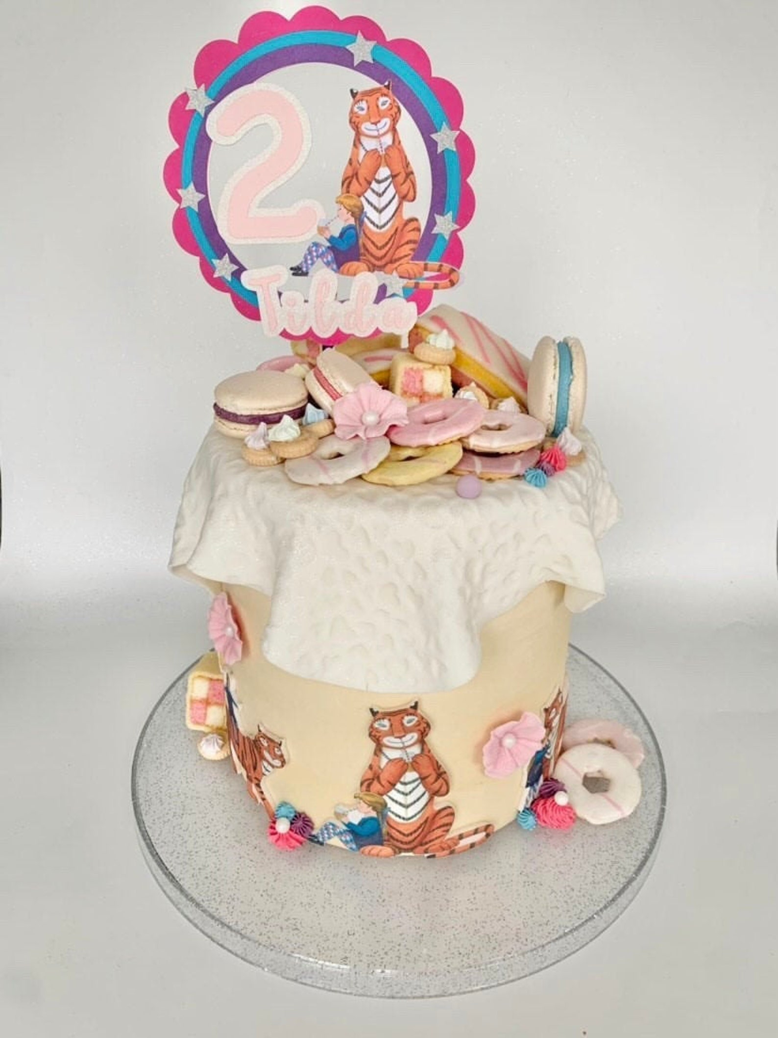 The Tiger Who Came to Tea personalised cake topper Etsy The Tiger Who Came to Tea personalised cake topper Etsy