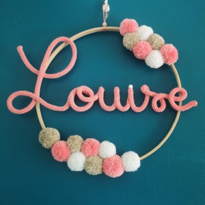 Personalized pompom crowns Louise