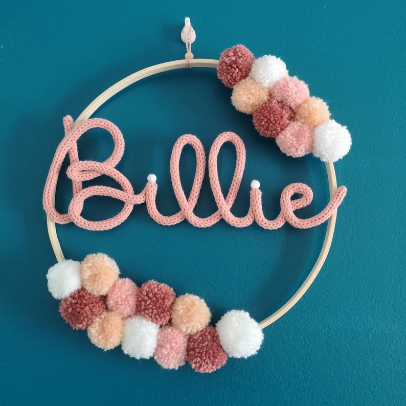 Personalized pompom crowns Billie