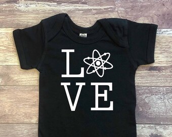 Love Ion - Chemistry Baby Gift - Baby Infant Bodysuit - Rabbit Skins - NB, 6M, 12M, 18M, 24M - Baby Gift, Unisex, Gender Neutral Baby