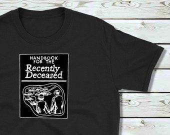 Handbook for the Recently Deceased - Goth Emo T-shirt from Vast Space Art - Glow-in-the-Dark, Goth Classic, Retro Emo, Goth Gift, Disturbed