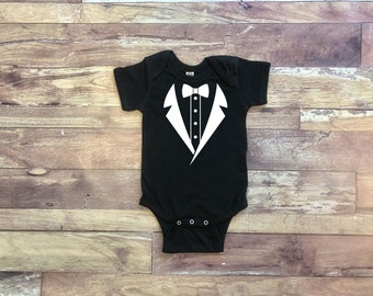 Tuxedo - Baby Boy Gift - Infant Bodysuit - Rabbit Skins - NB, 6M, 12M, 18M, 24M - Baby Gift