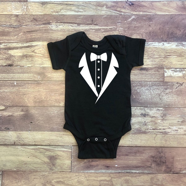 Tuxedo - Baby Boy Gift - Infant Bodysuit - Rabbit Skins - NB, 6M, 12M, 18M, 24M - Baby Gift