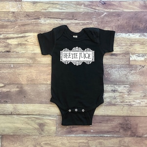 Beetlejuice - Goth Emo Baby Gift - Infant Bodysuit - Rabbit Skins - NB, 6M, 12M, 18M, 24M - Unisex Baby, Gender Neutral Baby,