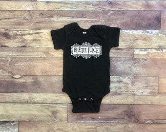 Beetlejuice - Goth Emo Baby Gift - Infant Bodysuit - Rabbit Skins - NB, 6M, 12M, 18M, 24M - Unisex Baby, Gender Neutral Baby,