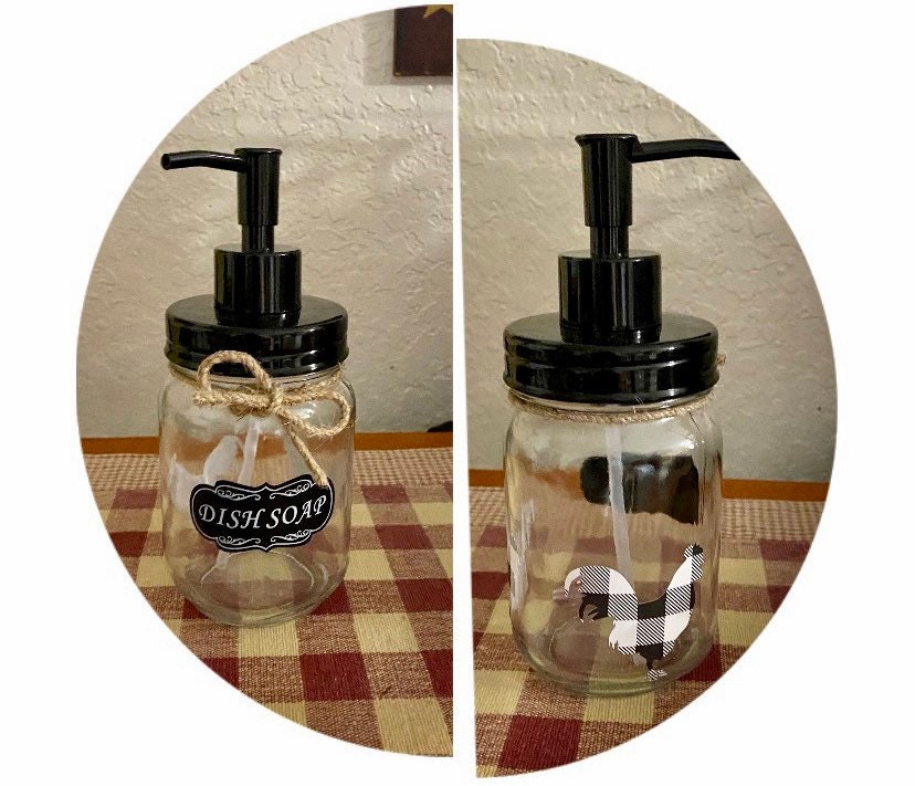 Farmhouse Dish Soap Dispenser farmhouse glass dispenser dish Etsy