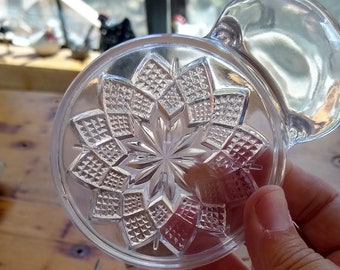 Vintage Fostoria Glass Coaster Set with Spoon Rest