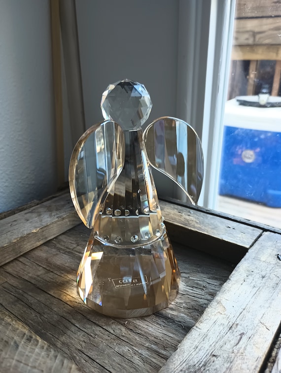 Simon Designs Crystal Glass Champagne and Clear Guardian Simon Designs Crystal Glass Champagne and Clear Guardian