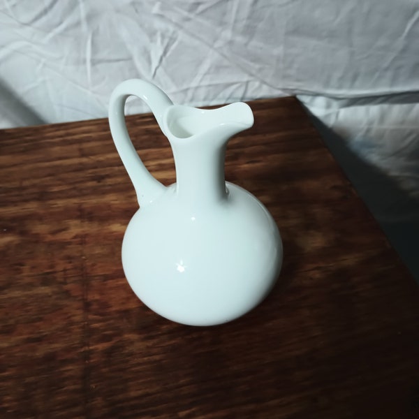 Small white Giraud Limoges pitcher or cruet, made in France