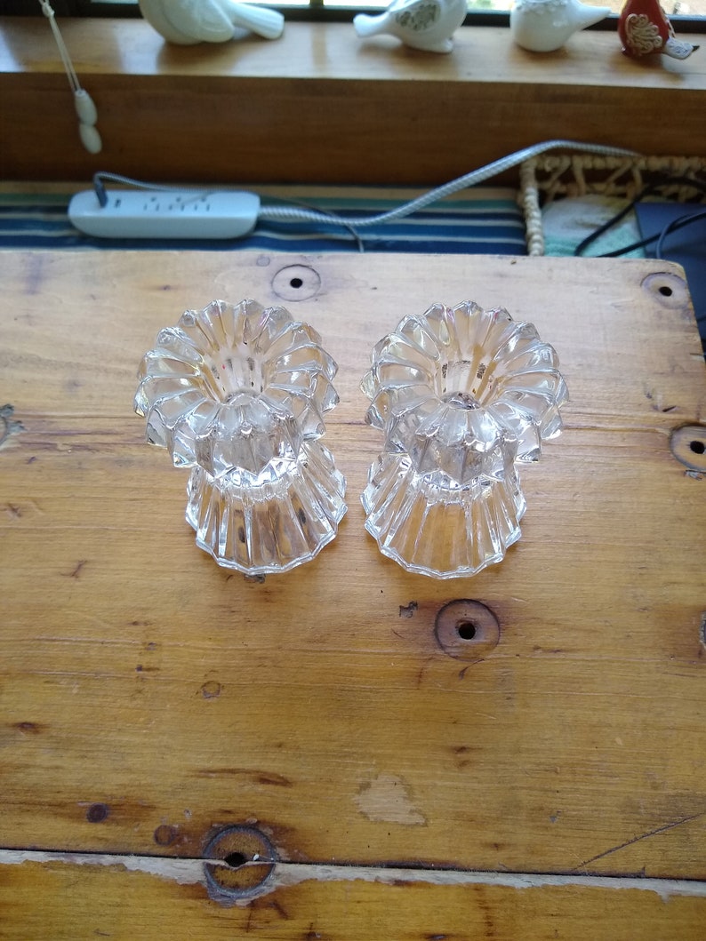 Studio Nova Candle Holders, Made in Japan, Lead Crystal, Sparta Pattern, Table Décor, Votive