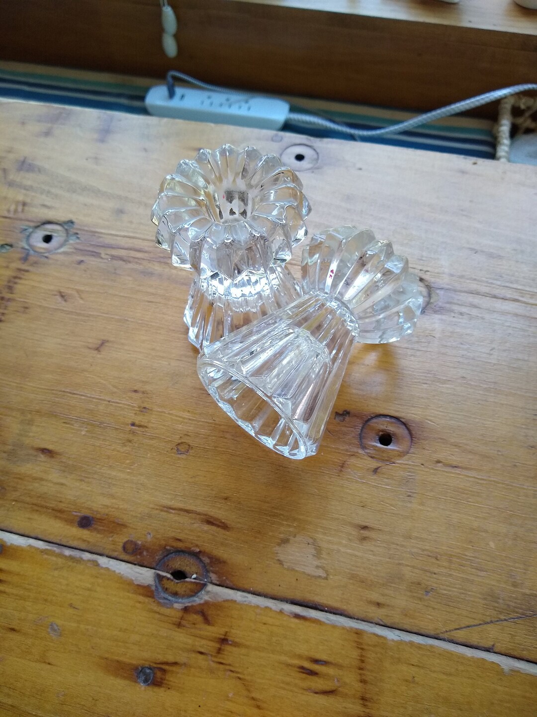 Studio Nova Candle Holders, Made in Japan, Lead Crystal, Sparta Pattern, Table Décor, Votive