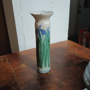 Studio ceramic bluebonnet bud vase