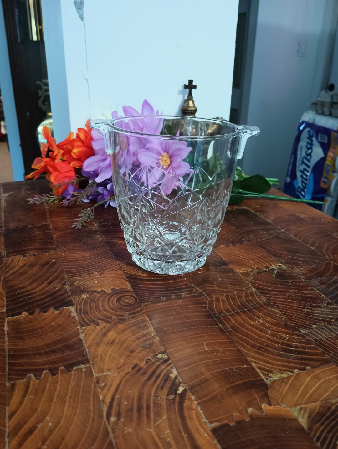 Lead Crystal Ice Bucket Etsy