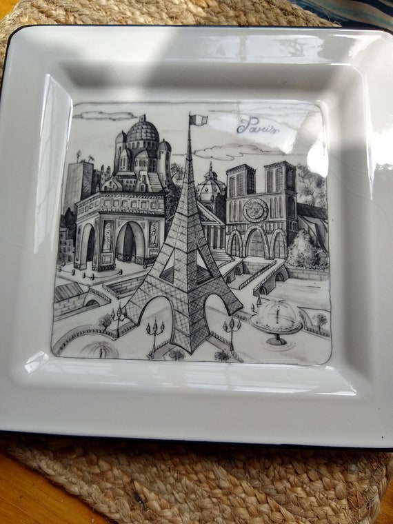 Brunelli Cities Square Plates Made in Italy - Etsy