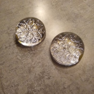 Garanti Cristal France Genuine 24% Lead Crystal Snowflake Paperweight-Office Library Décor