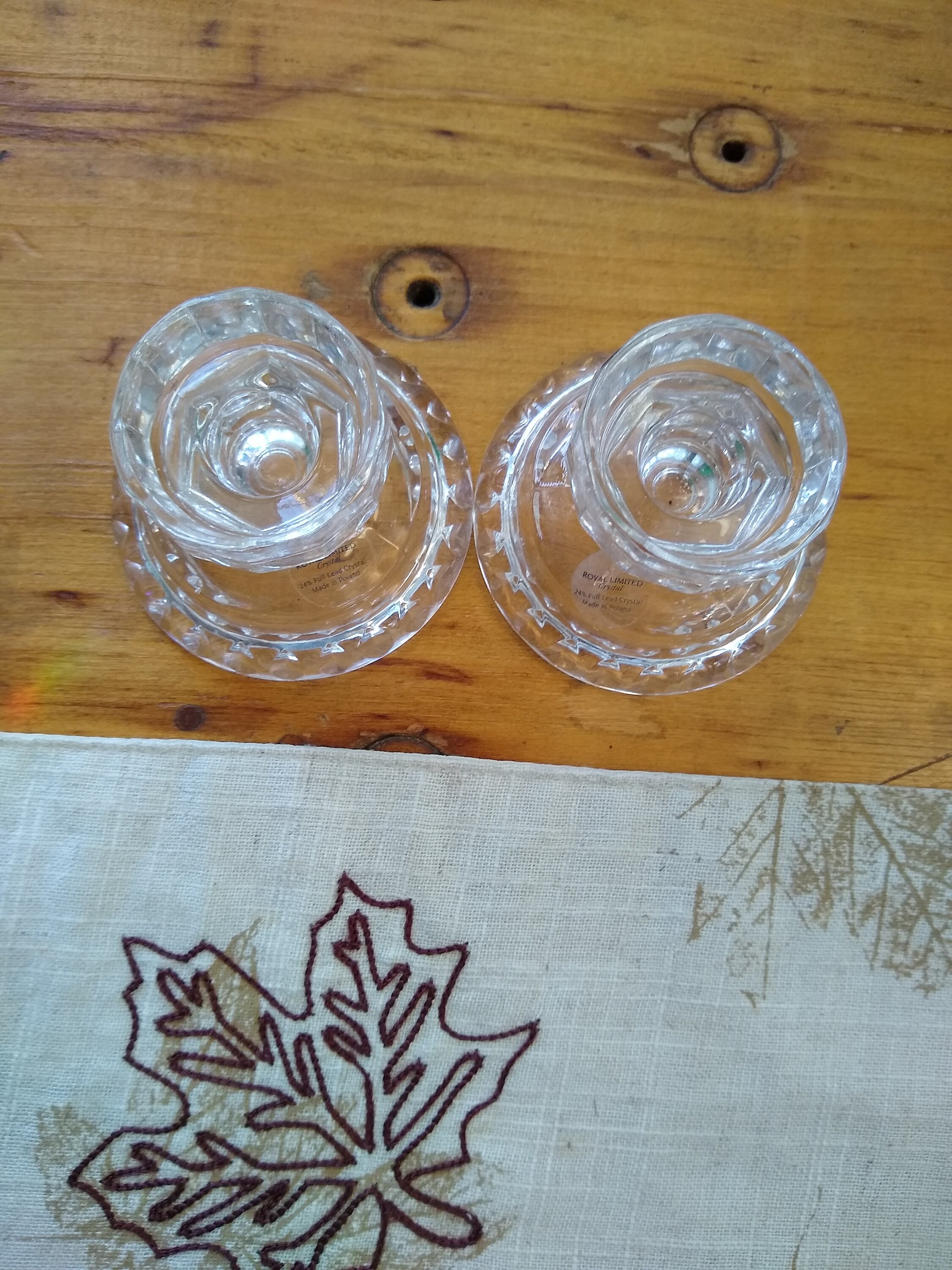 Royal Limited 24% Full Lead Crystal Candle Holders - Etsy