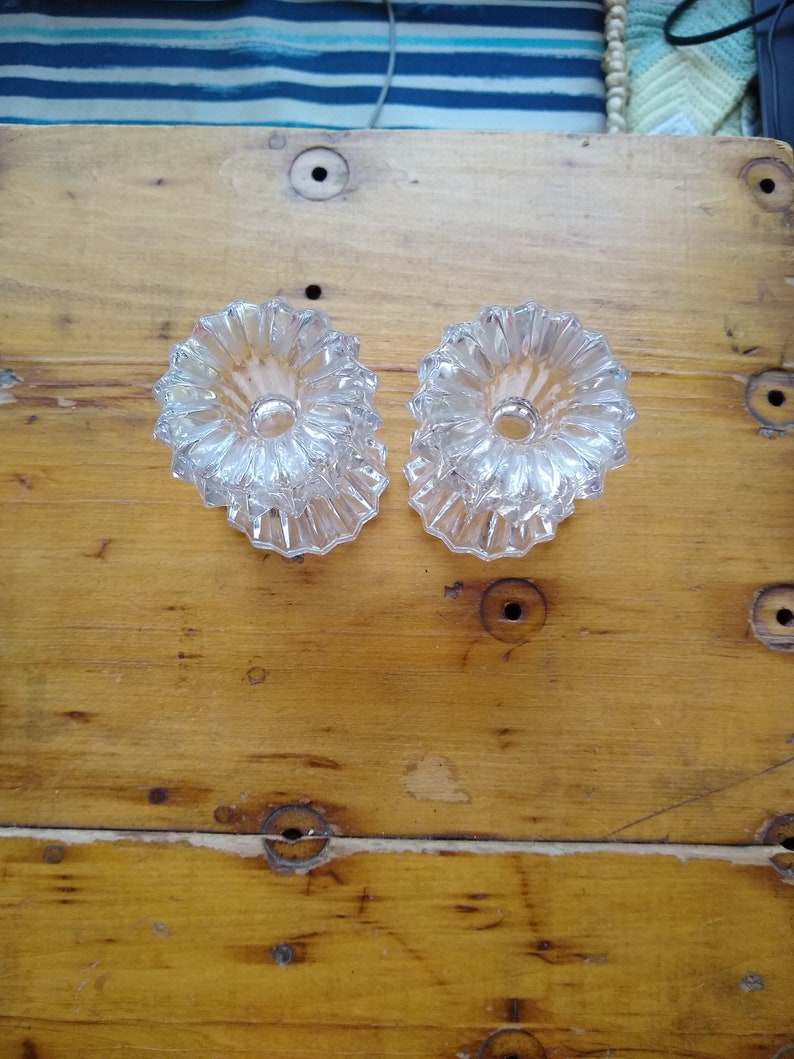 Studio Nova Candle Holders, Made in Japan, Lead Crystal, Sparta Pattern, Table Décor, Votive