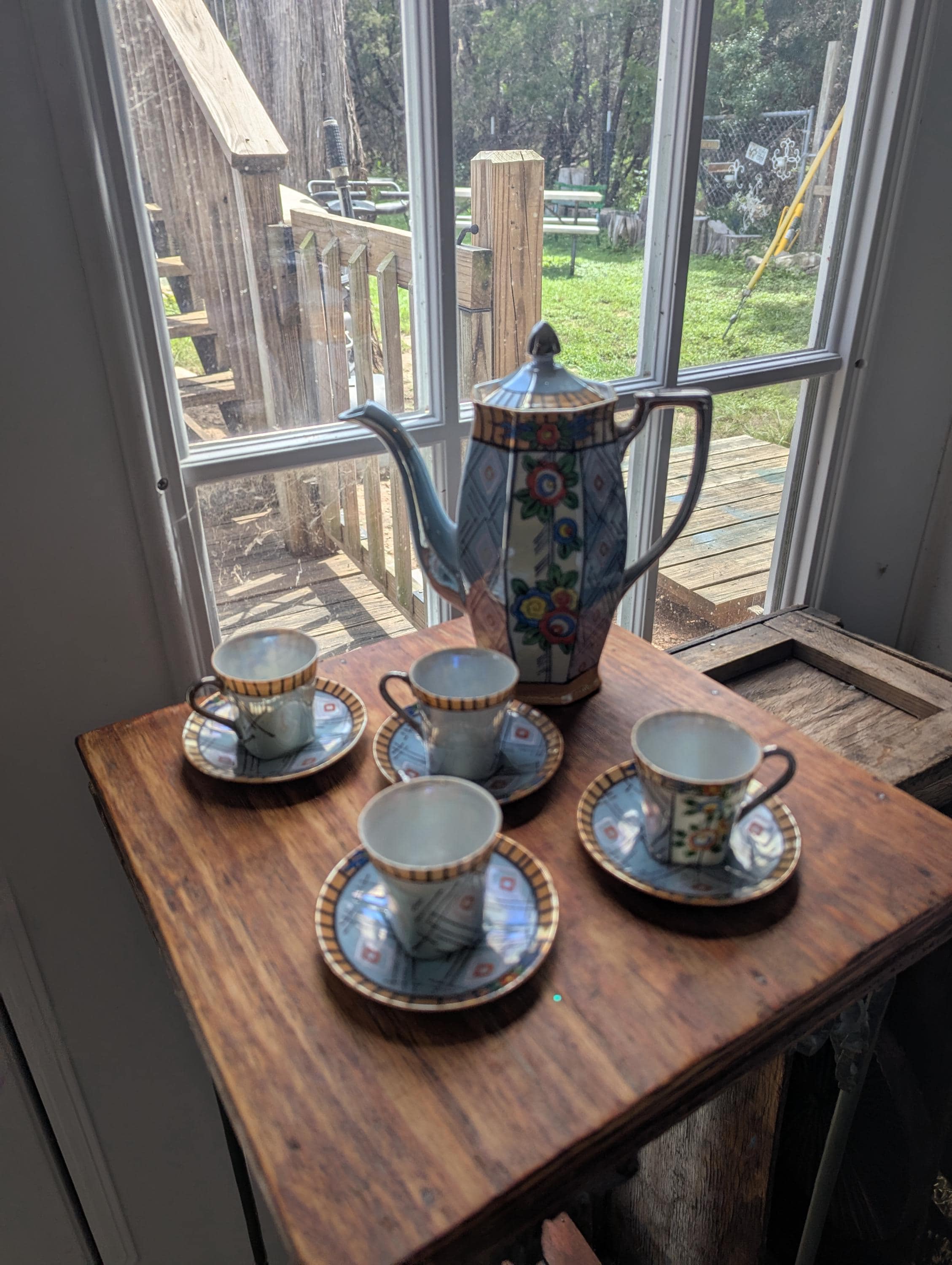 Luster Tea Set Vintage Japanese Lusterware Tea Set: Hand-painted Art Deco Porcelain - Etsy