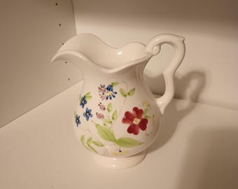 Elizabeth Arden Pitcher 5” Fieldflower Ceramics Collection Hand Painted Vintage