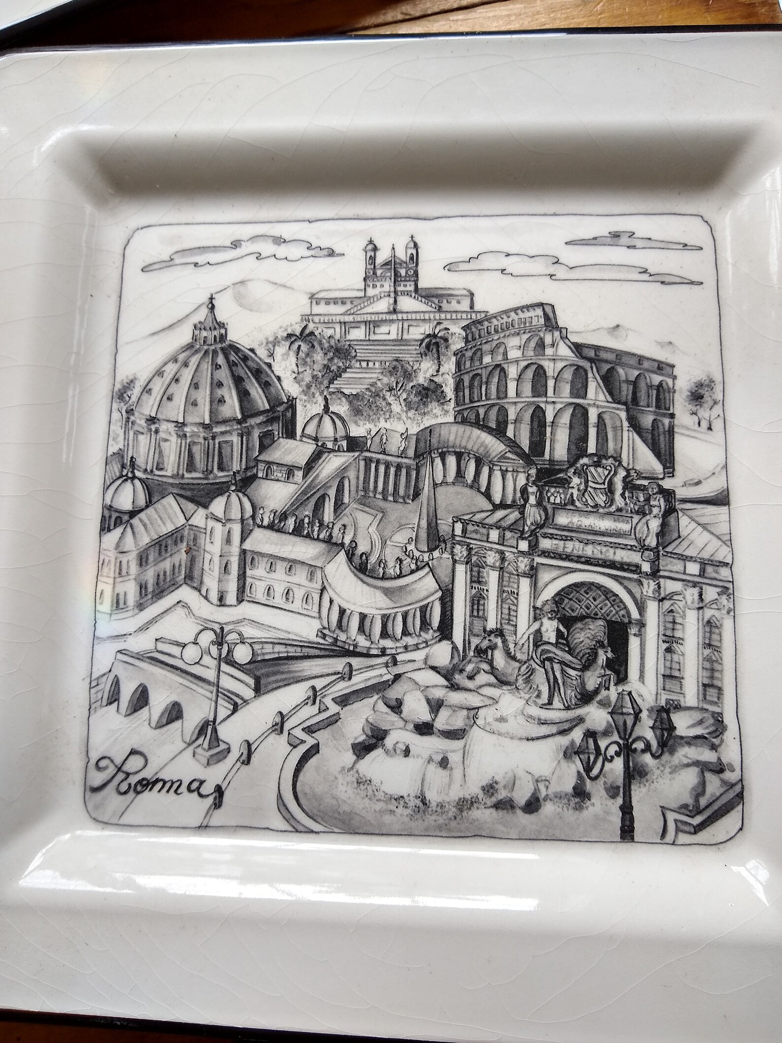 Brunelli cities square plates made in Italy Etsy.de