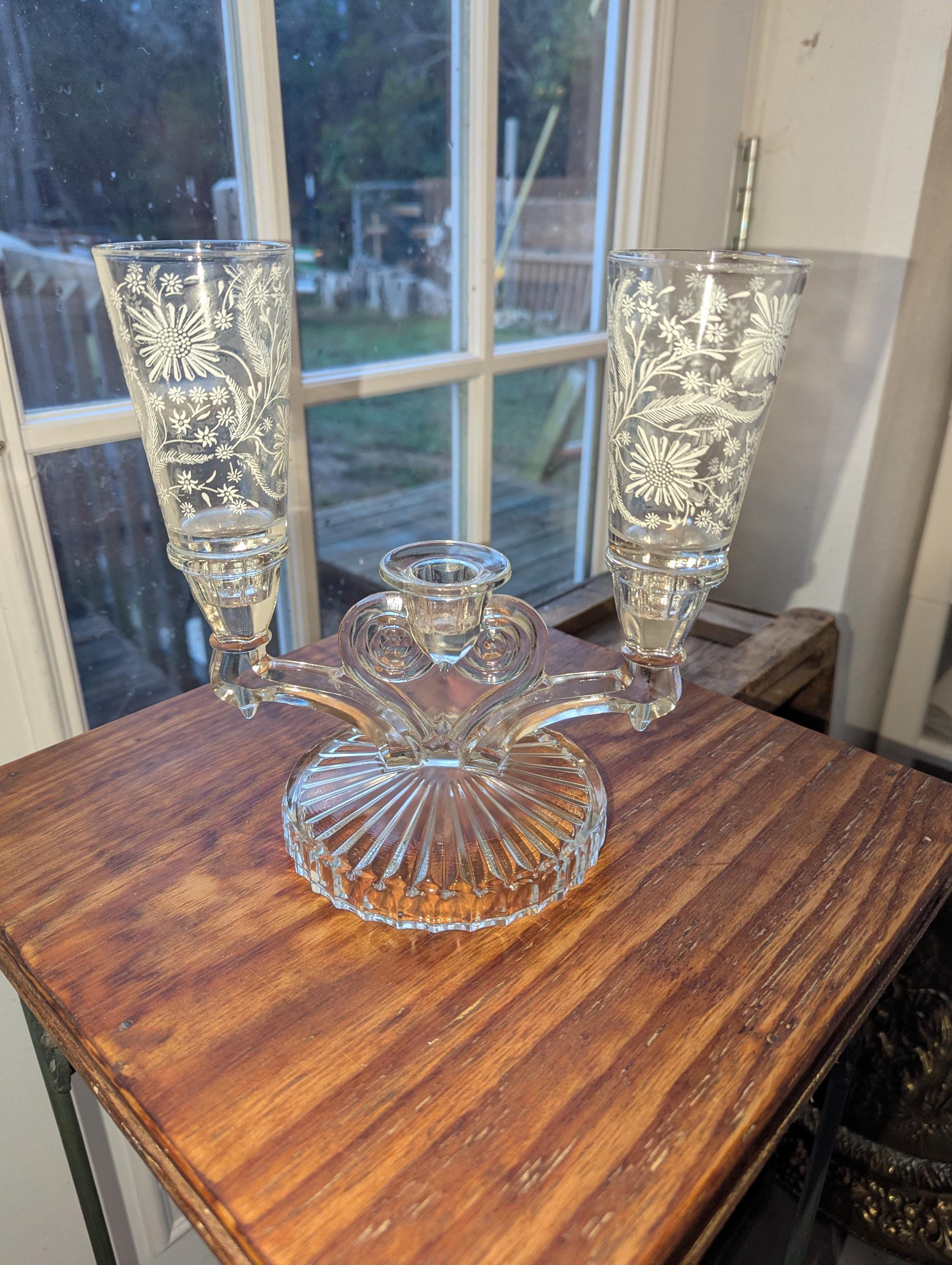 Art Deco Glass Vase - Etsy