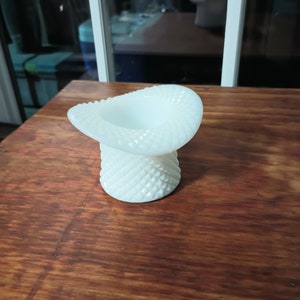 Fenton Milk Glass Hobnail Top Hat Toothpick, Match Holder, or succulent holder
