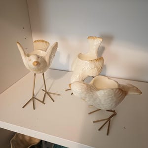 Vintage - Birds Tea-Light Candle Holder Set of 3