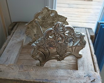 Vintage Silver Plated Victorian Rose Knife Rest