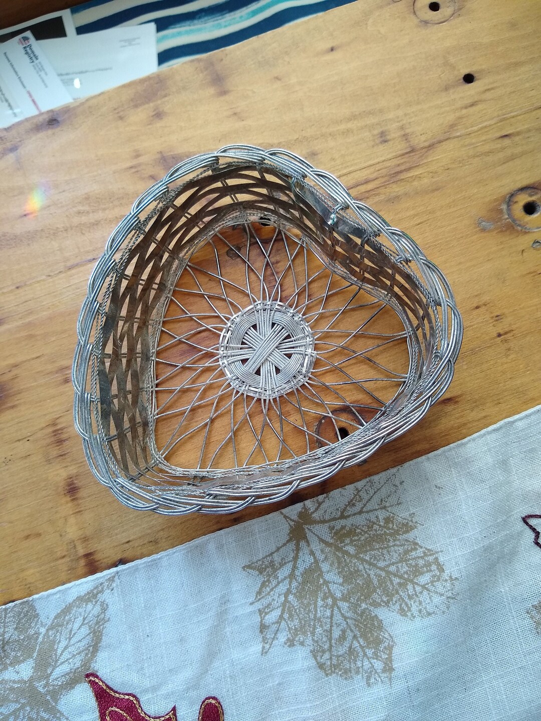 Aluminum Woven Heart Basket Etsy