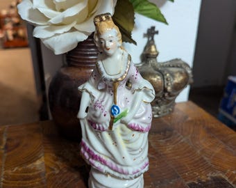 Vintage 1940s Occupied Japan Porcelain Victorian Lady Figurine