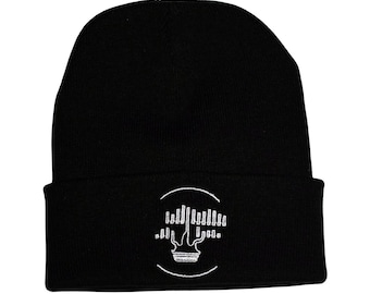 Bonsai Beanie Hat | Embroidered Design of a Bonsai Tree