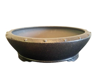 Unglazed Bonsai Pot | 240x240x75mm | Round | Suitable for Indoor/outdoor Bonsai  Tree | Iron Oxide Finish | Bonsai Tray | Ceramic Garden Pot - Etsy