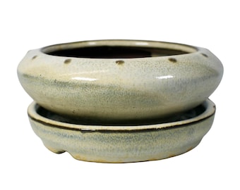 大型楕円形陶器製盆栽鉢（16 3/4インチ×14 1/2インチ） - Etsy 日本