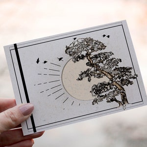 Bonsai Gruß-Karte | Soft-Touch-Gefühl | A6 mit Briefumschlag