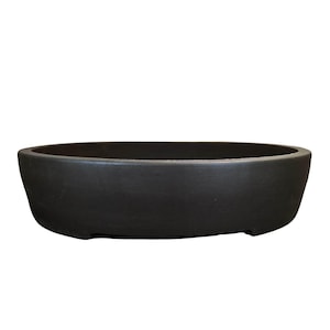 Master Bonsai Pot | Unglazed Ceramic Garden Pot | 460x365x100mm | Oval | Suitable for Indoor/Outdoor Bonsai Tree | Bonsai Tray