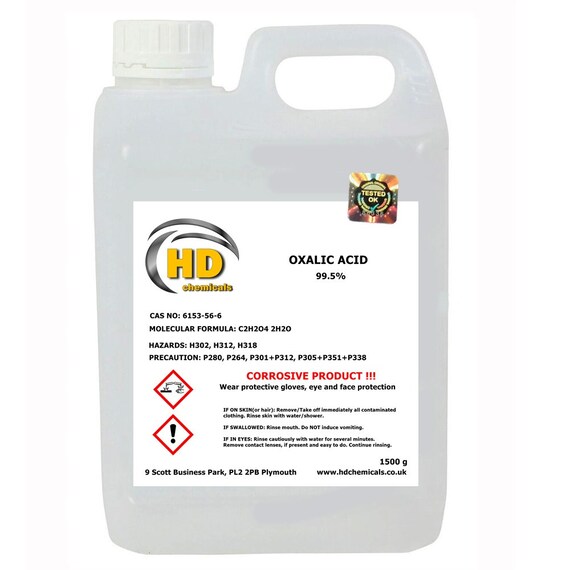 1 5 Kg Oxalic Acid 99 5 Wood Bleach Stain Remover Rust Etsy