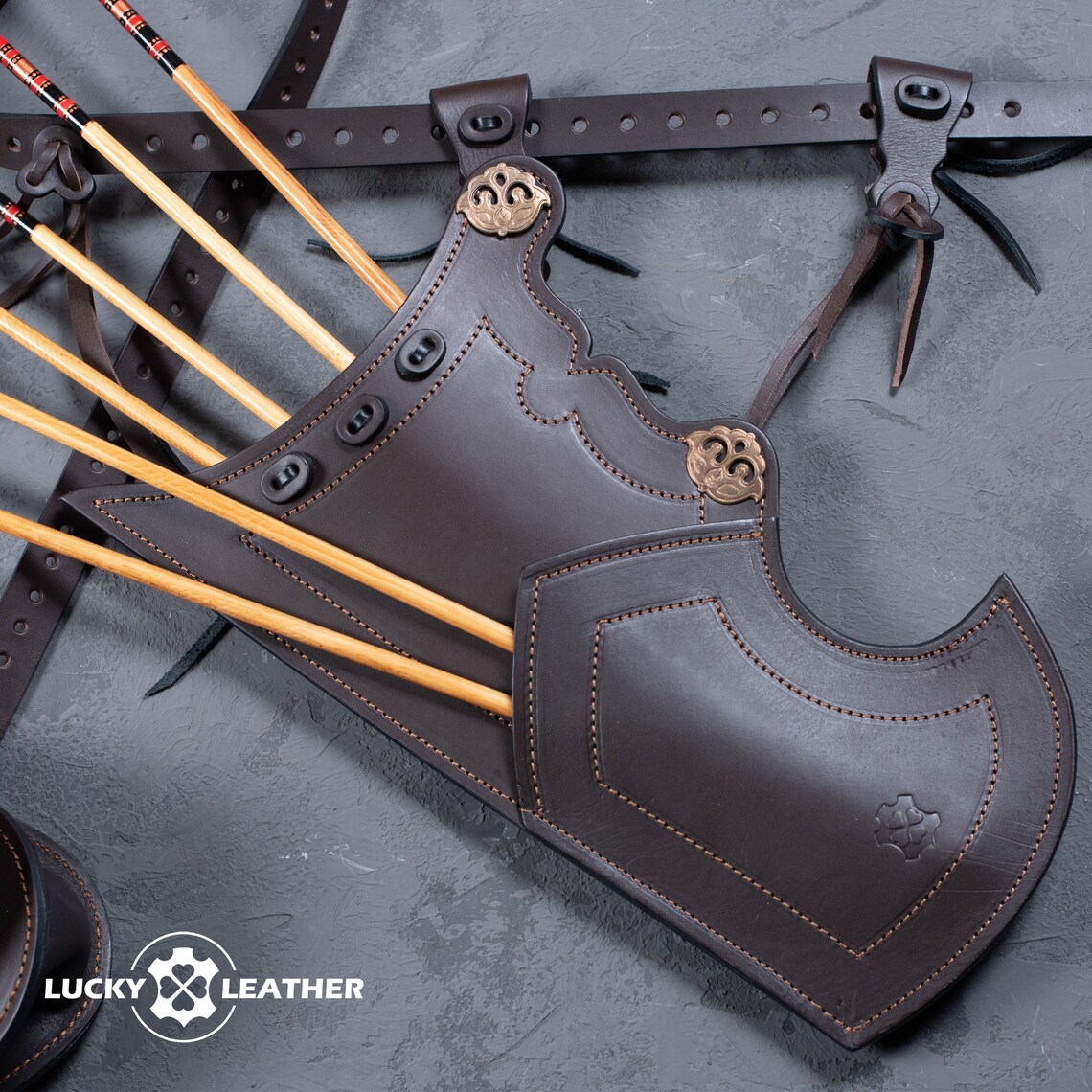 ASIA Standard Archery Set of quiver bag and belt for Etsy