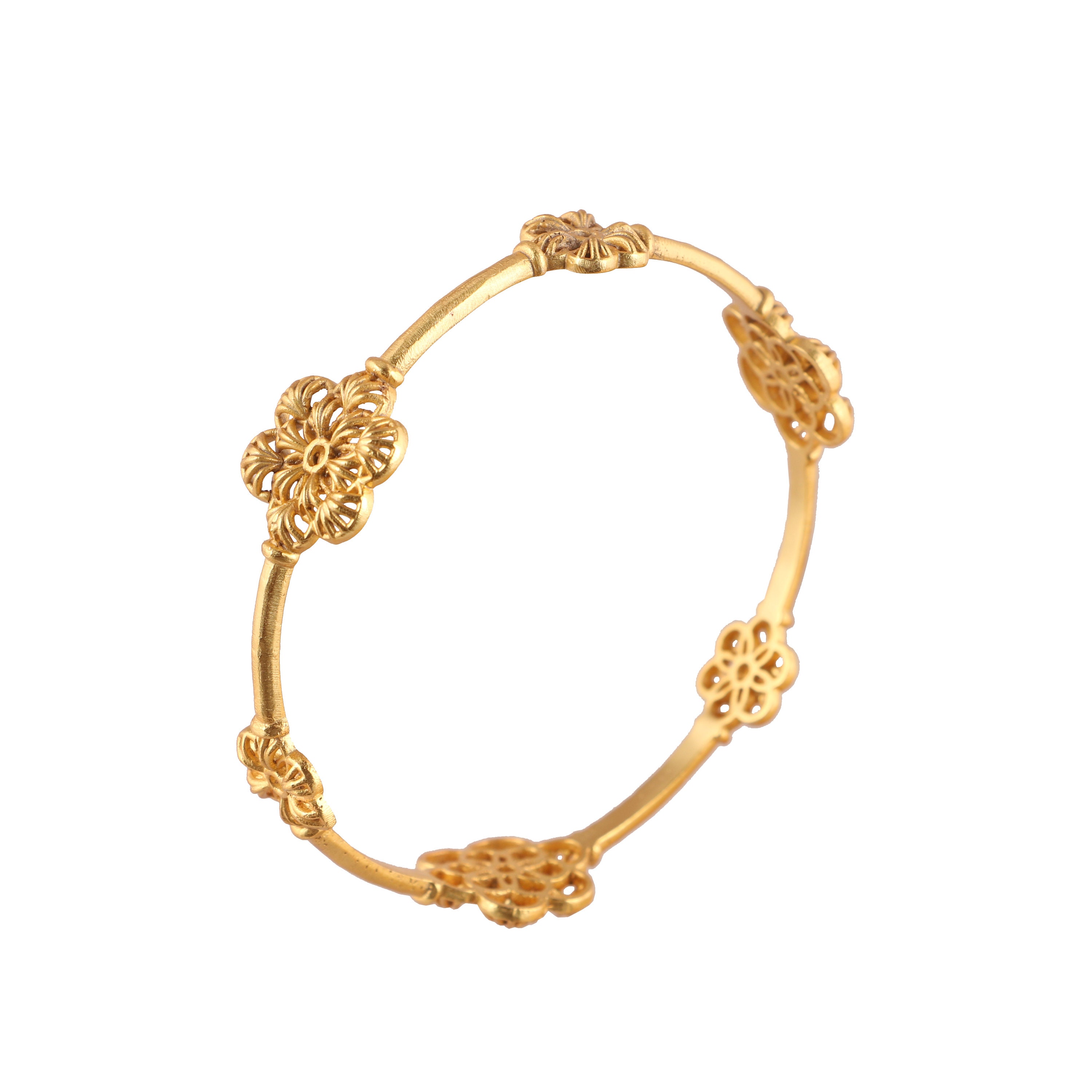 Gold Flower Bangle Floral Bangle Indian inspired bangle Etsy
